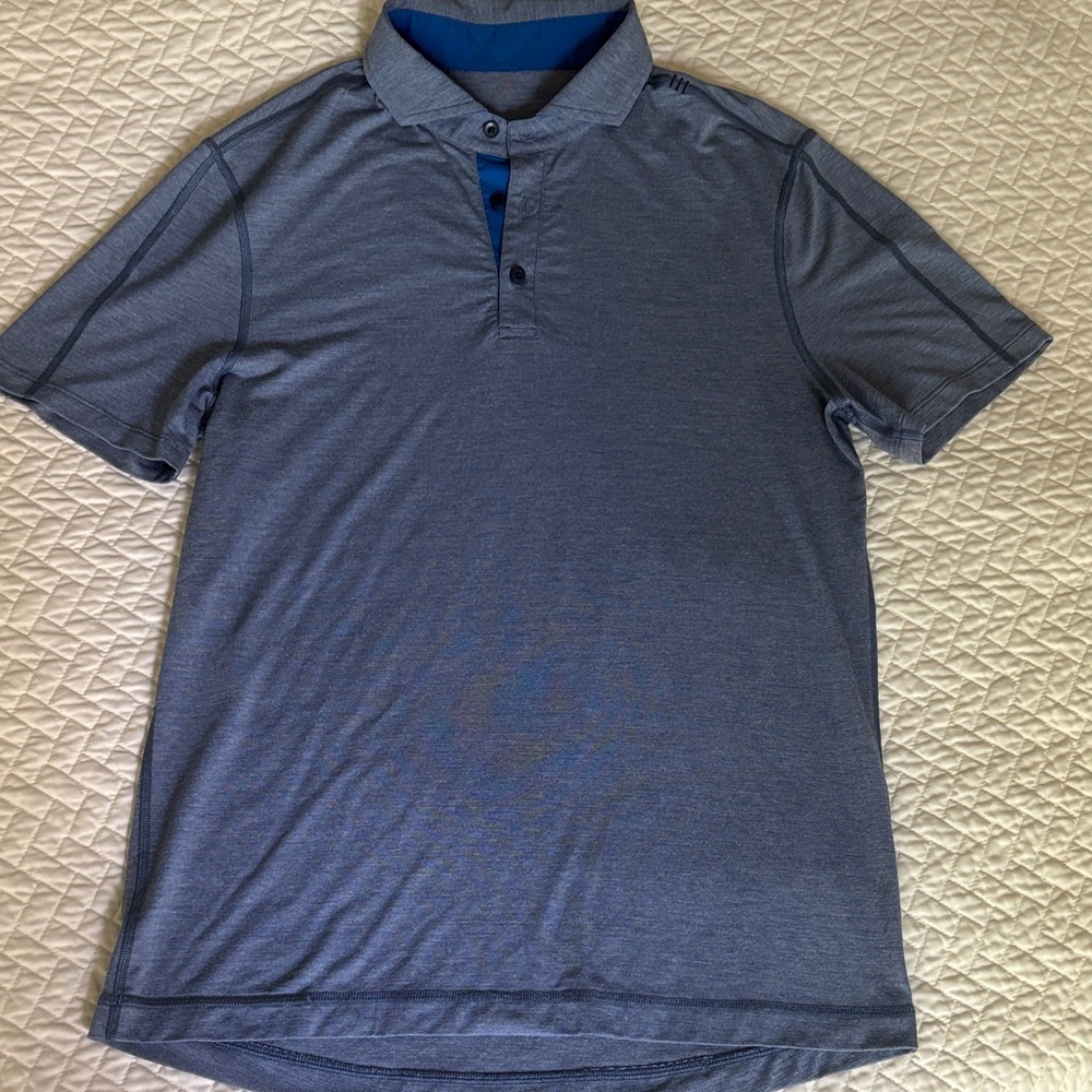 Lululemon Men's Medium Blue Polo Shirt